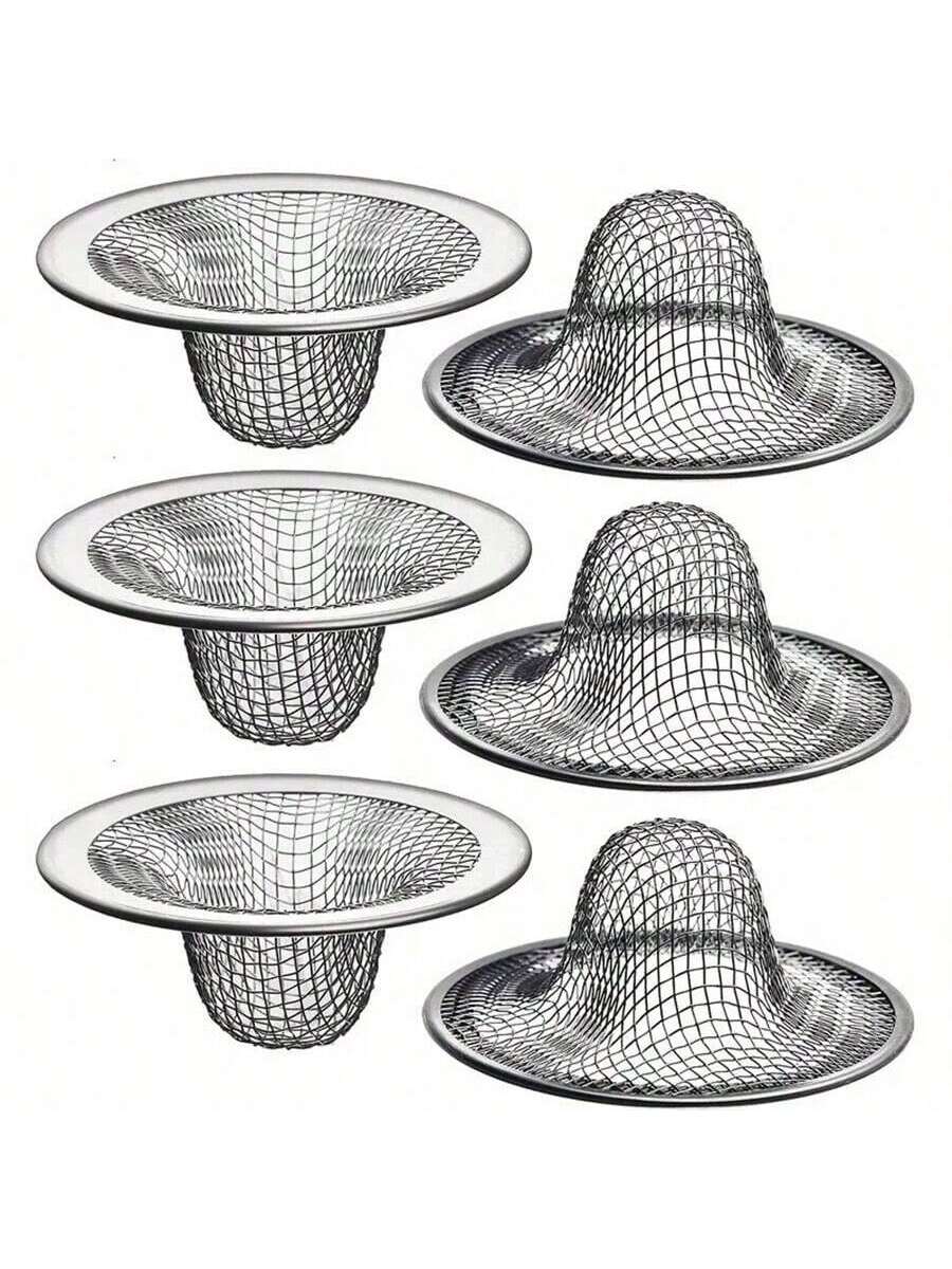 1-3pcs Stainless Steel Bathroom Sink Strainer- Hair Catcher And Drain Filter Home Bathroom Decor Fall Decor Back To School