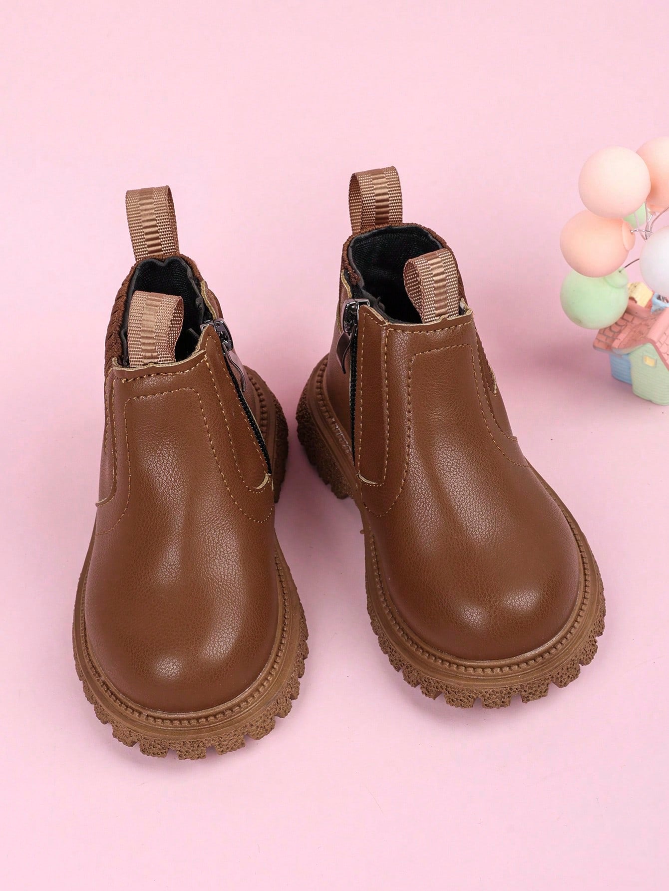 1 Pair Kids Baby New Fashionable Soft Sole Anti-Slip Ankle Boots British Style Boots For Boys And Girls