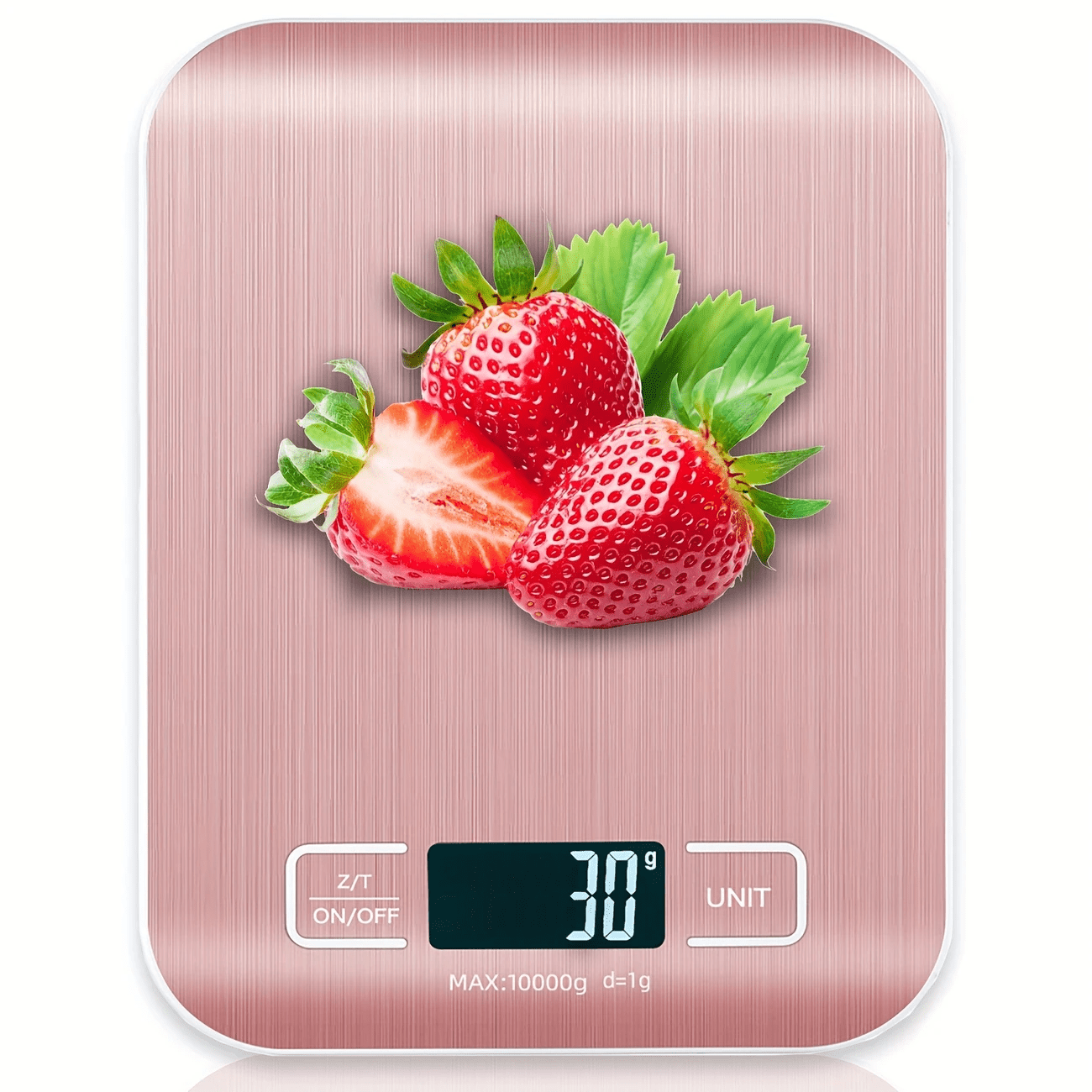 1 X 10kg Digital Kitchen Scale, 1g/0.1oz Accuracy, Stainless Steel, Suitable For Baking And Cooking (Batteries Not Included)