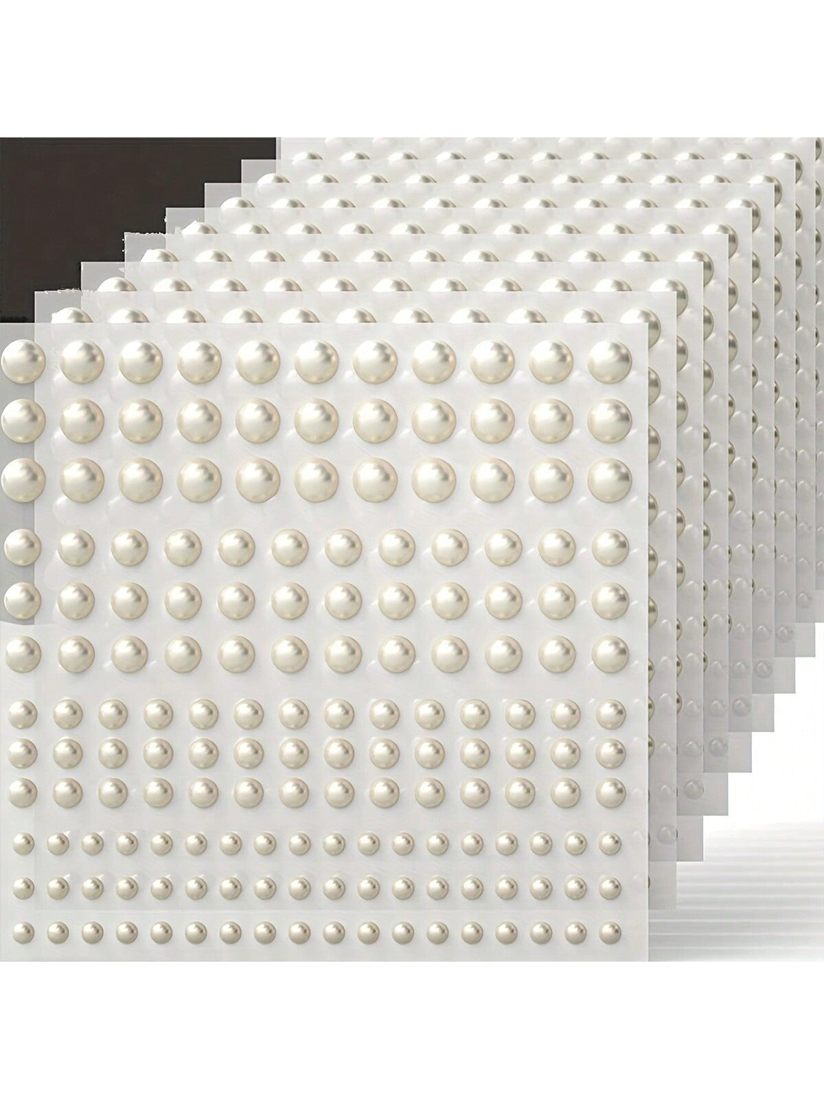 1650pcs Self-Adhesive Pearl Stickers, 4 Sizes, Milky White Pearl Jewelry Nail, Face, Body, Hair, Phone Decoration, 0.12in/0.16in/0.20in/0.24in, Aesthetic