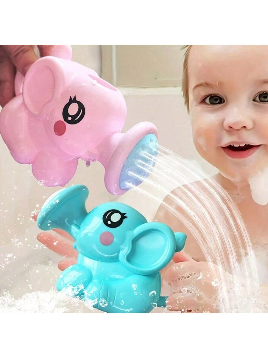 1pc Elephant Shaped Shower Sprinkler Toy, Children's Bathtub Toy, Baby Bath Toy, Bathtub Toy, 1 Year Old Baby Toy, Green