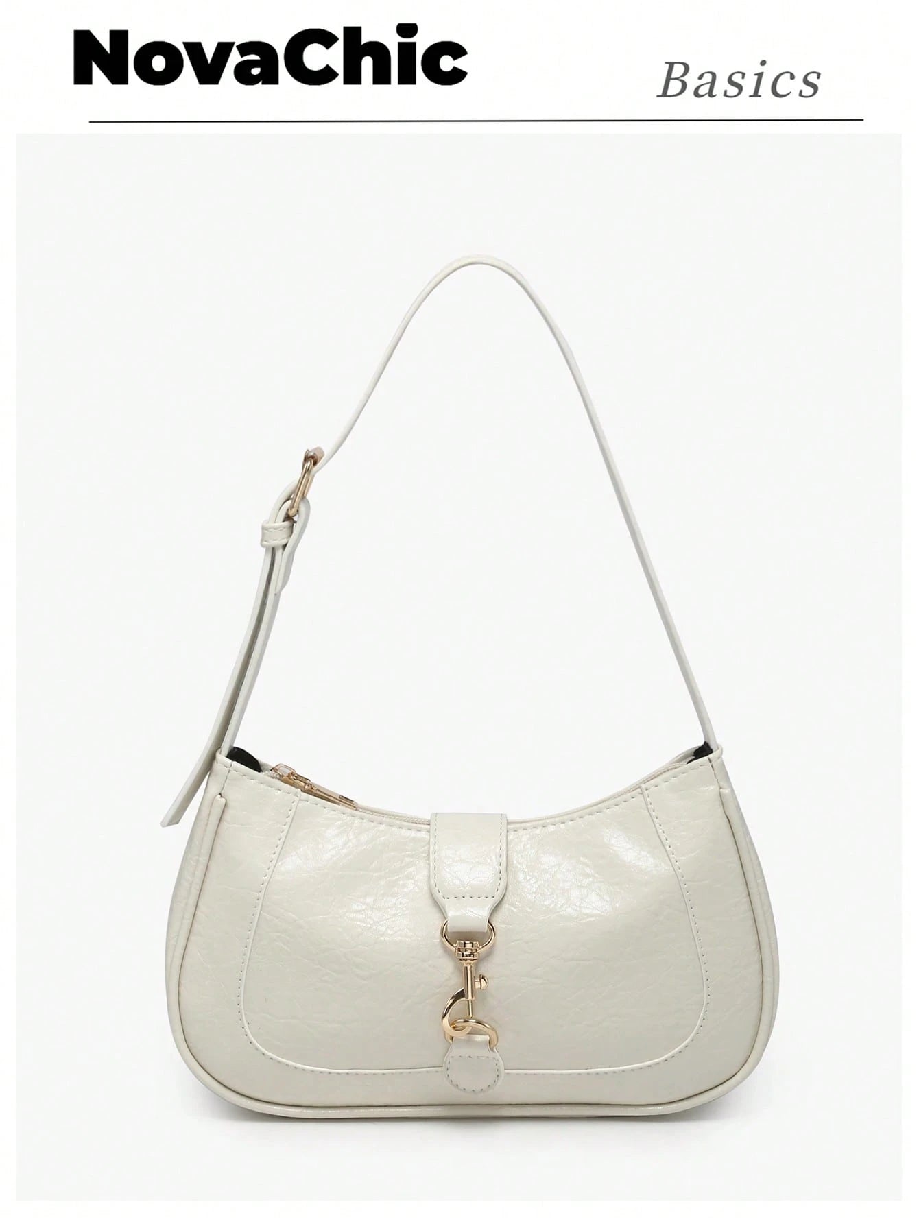 1pc Vintage Minimalist Crescent Shaped Adjustable Strap Crossbody Bag, Suitable For Dates, Outings, Gatherings, Compact And Portable