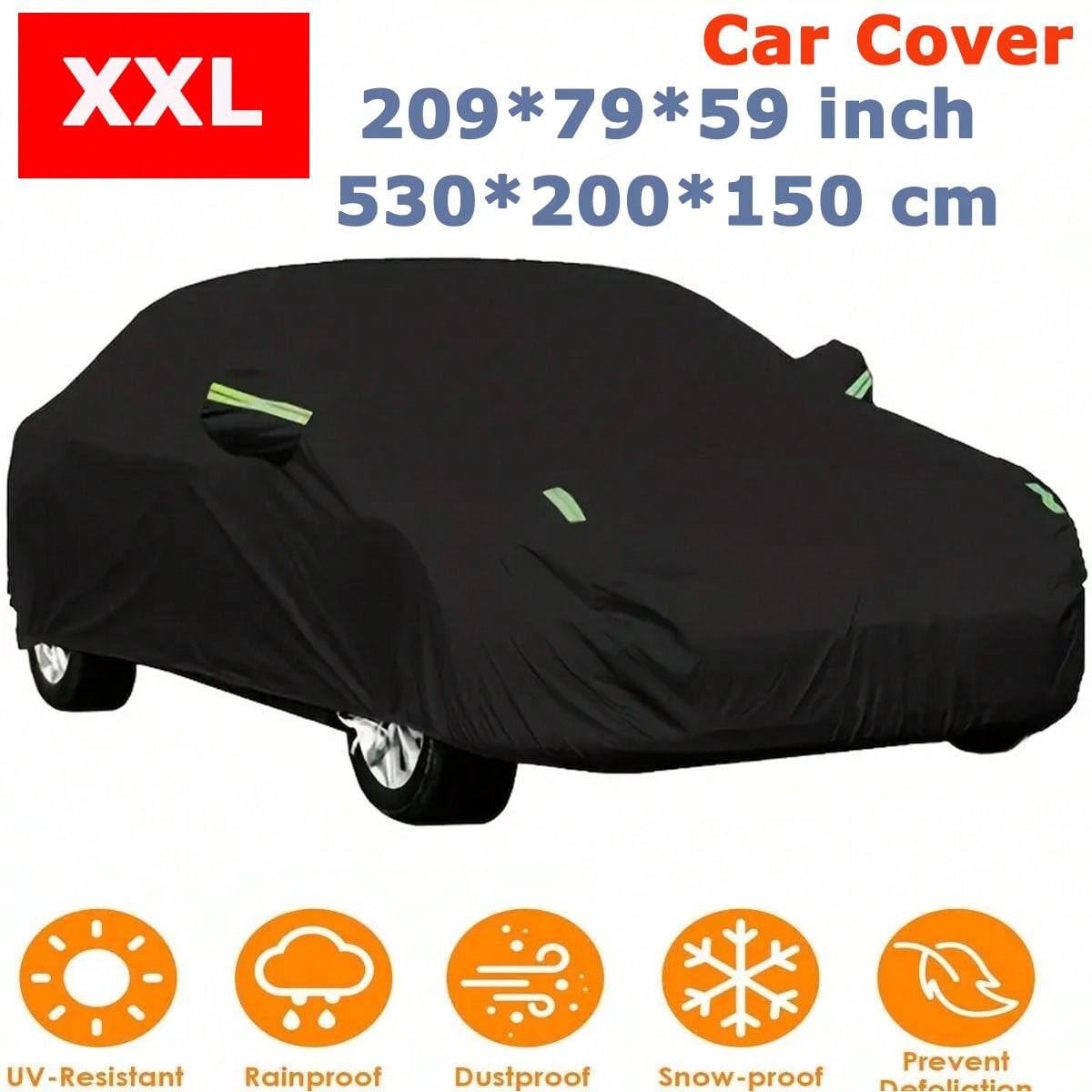 209*79*59 Inch Universal Car Sedan Cover Full Cover Sunlight Water Resistance UV Protector