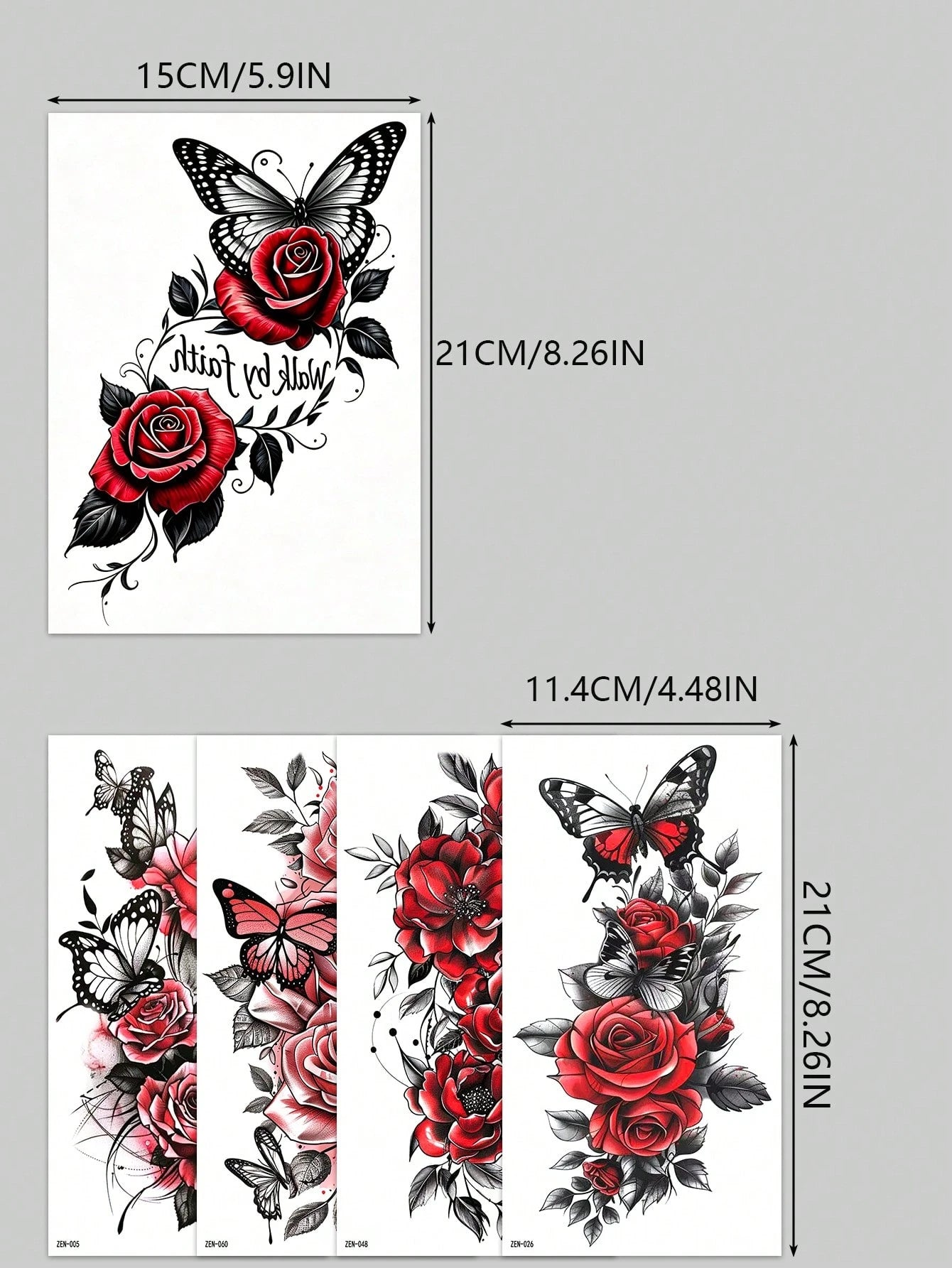 5 Sheets Of Colorful Butterfly Tattoo Stickers, Fake Tattoos With Butterfly And Flower Pattern Designs, Waterproof Realistic Easy-To-Use Temporary Tattoo, Suitable For Use On Legs, Abdomen And Arms, A