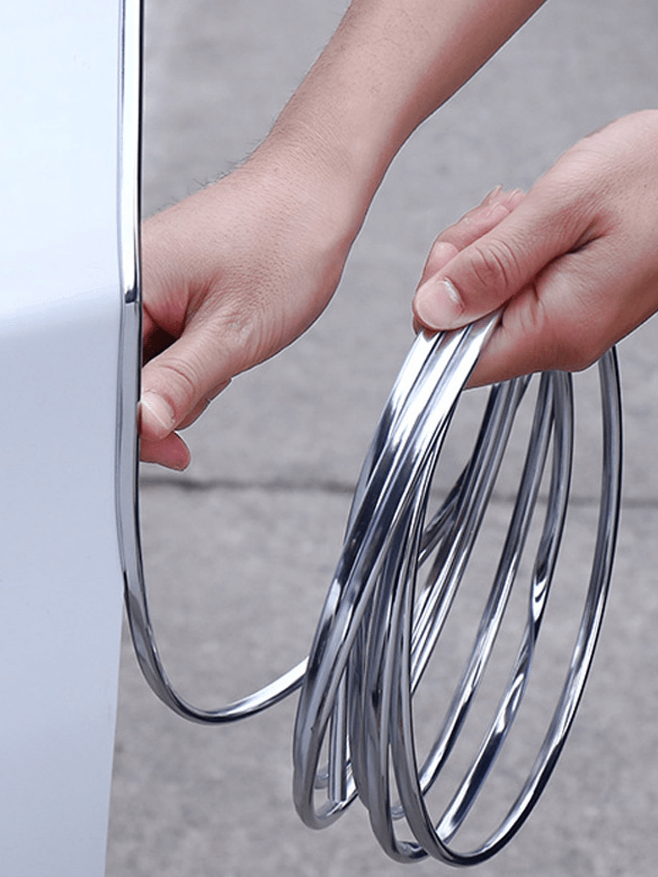 5m Plated Car Air Conditioning Vent U-Shaped Strip, Body Modification Design Bright Strip 5m Plated DIY Decoration, 1 Car Door Edge Protection Strip, Door Scratch Resistant Decorative Strip, Door Seal