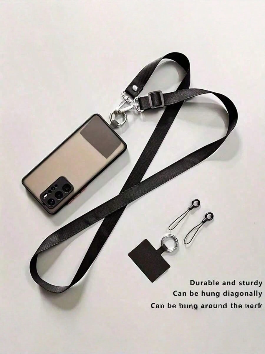 Adjustable Phone Lanyard, Dual-Use Strap For Hanging Or Crossbody, Solid Color Halter, Suitable For Hanging Smartphones, Bags, And Keys, Convenient