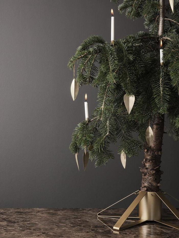 Brass Leaf Ornament, Set of 4