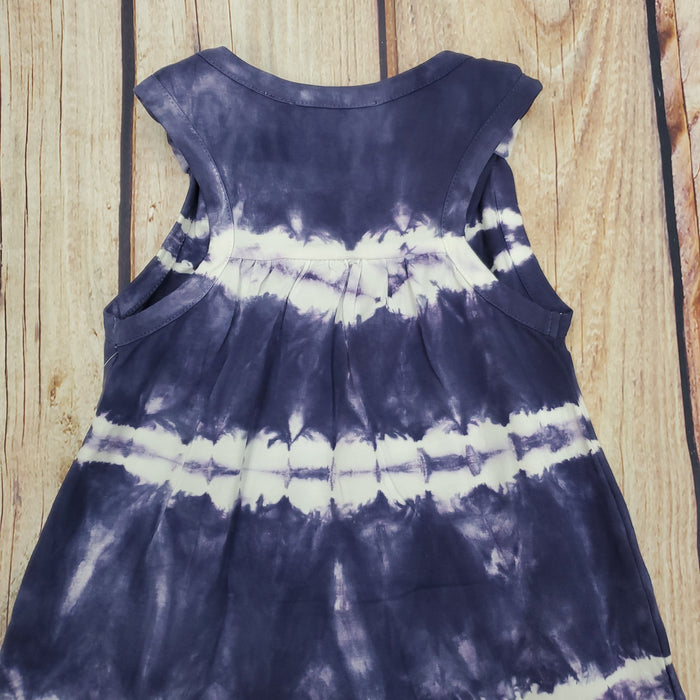 CLEARANCE CR Sports Racer Back Navy Tie Dye Dress