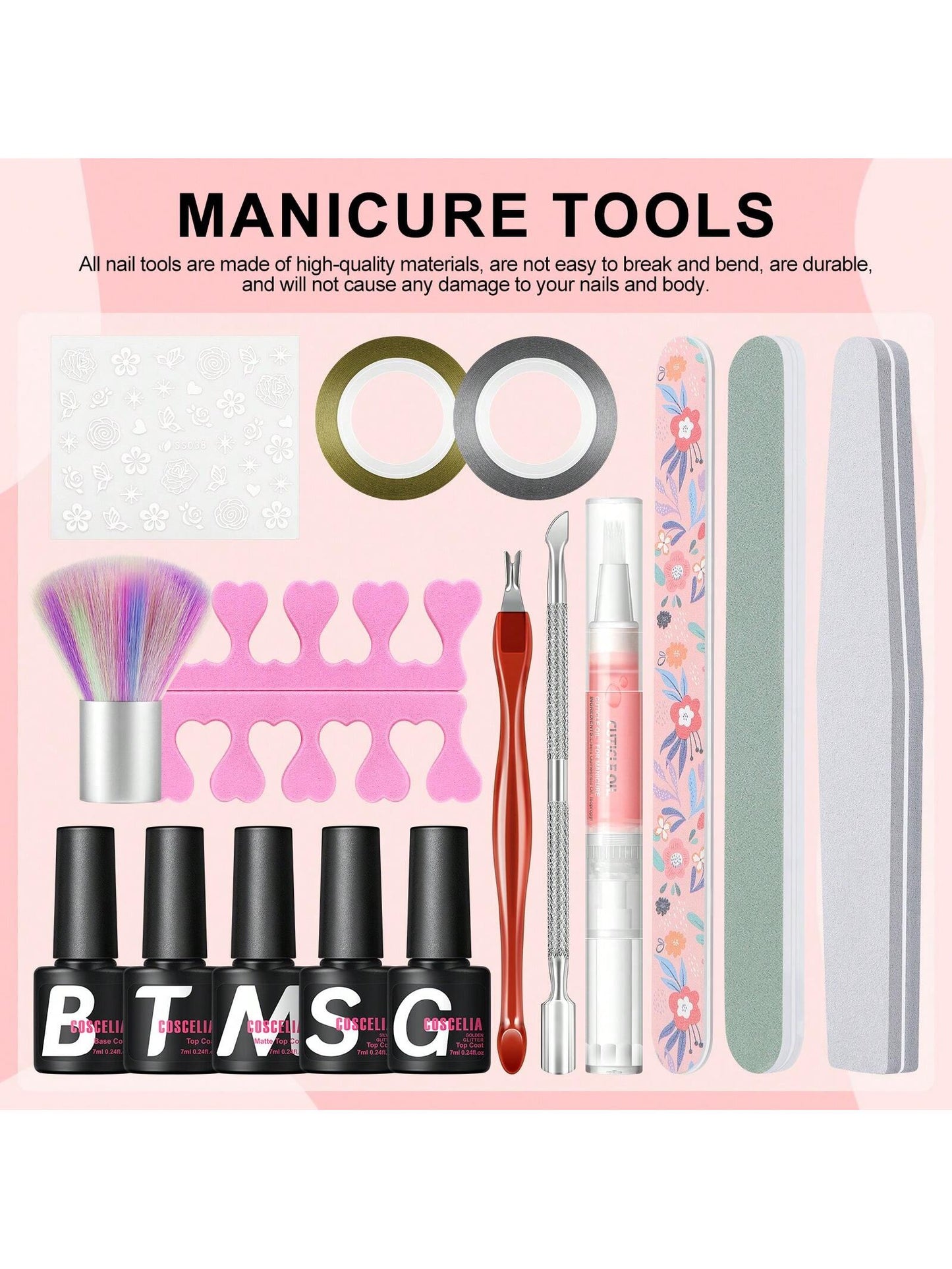 coscelia 53PCS Gel Polish Set 35Colors Gel Polish Set With UV LED Nail Lamp 5Bottles Of Base And Glossy Matte Top Coat Starter Suitable For All Seasons Nails Gift For Women Used Salon Or At Home