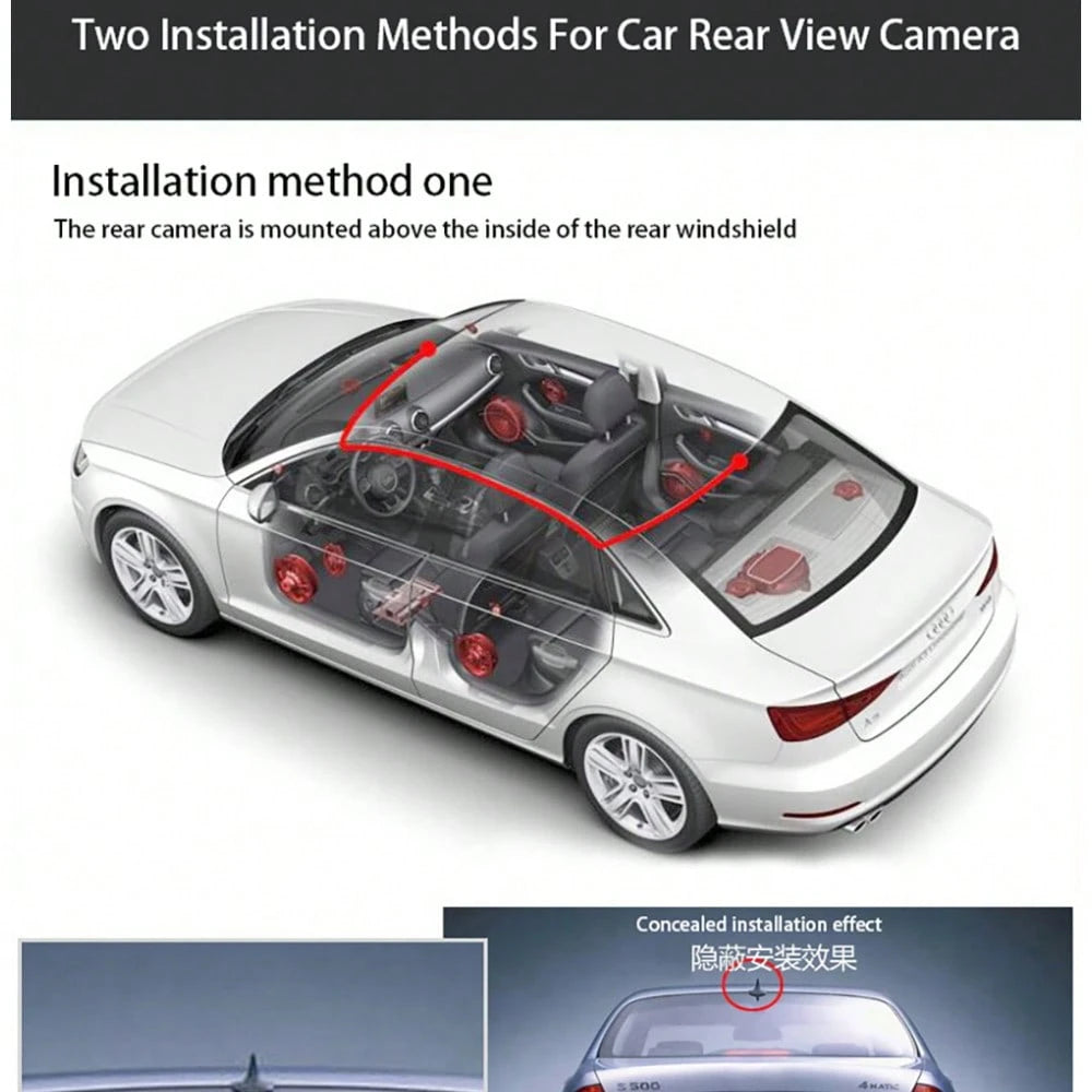 Dash Cam For Car, 1080P 3-Channel Dash Cam- Front/Rear/Interior Recording, With Infrared Night Vision, Loop Recording, Wide Angle DVR, 2.0" IPS Screen, Car Video Recorder, 150mAh Lithium Battery