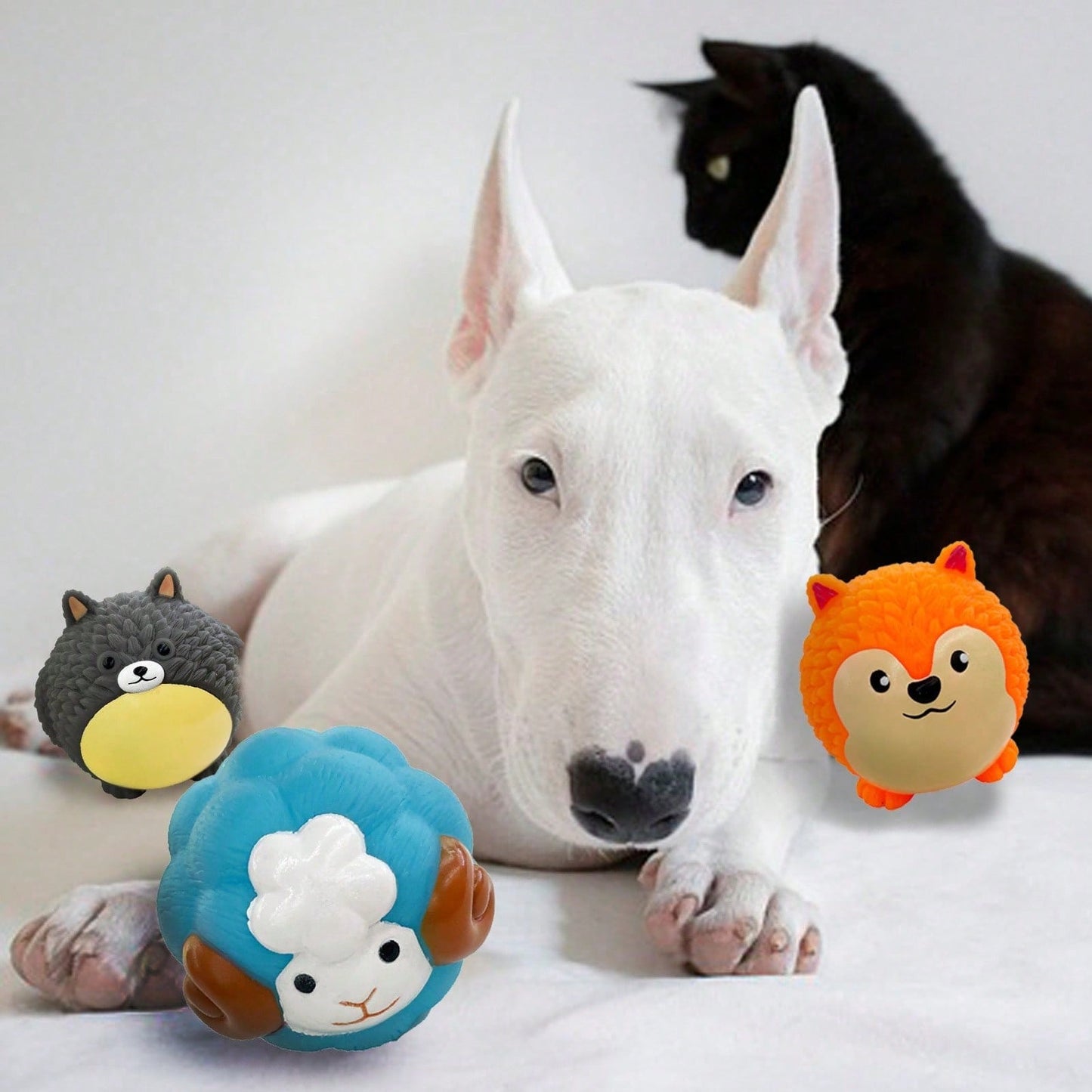 Durable Elastic Squeaky Ball- TPR Material Automatic Rolling Interactive Toy, Rubber Design, Specifically Designed For Medium Dogs, Wear-Resistant And No Shedding, Makes Sound When Bitten