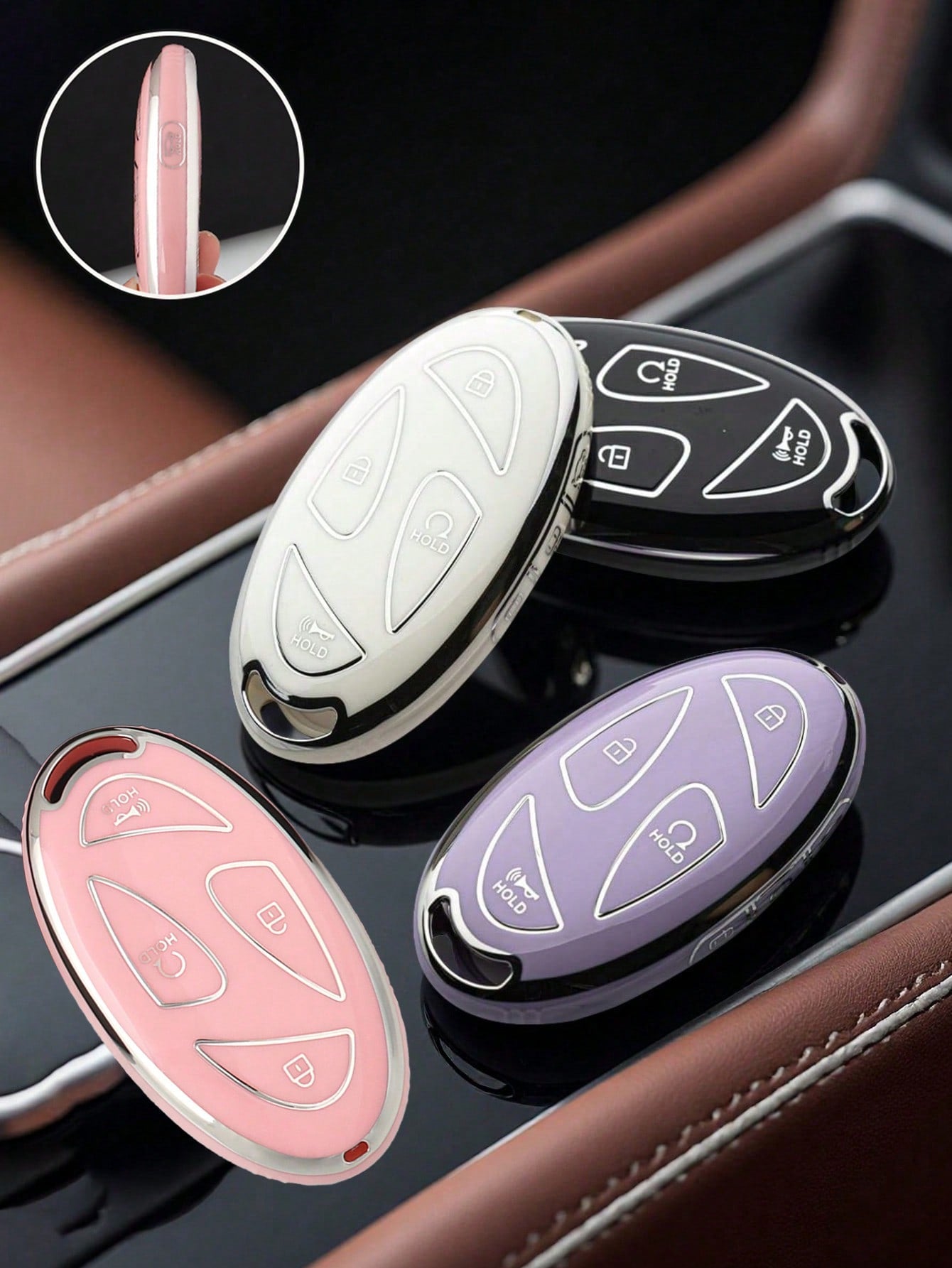 For IONIQ 6 New Grand Prix GN7 Kona 5 7 Buttons Fashion TPU Car Remote Key Case Cover Protected Keychain Fob Accessories