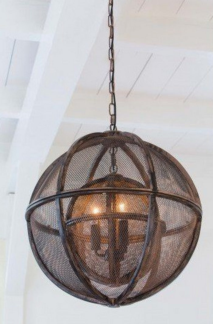 LightMakers 3024849 QUERIDA Hanging Lamp Sphere Double Rust
