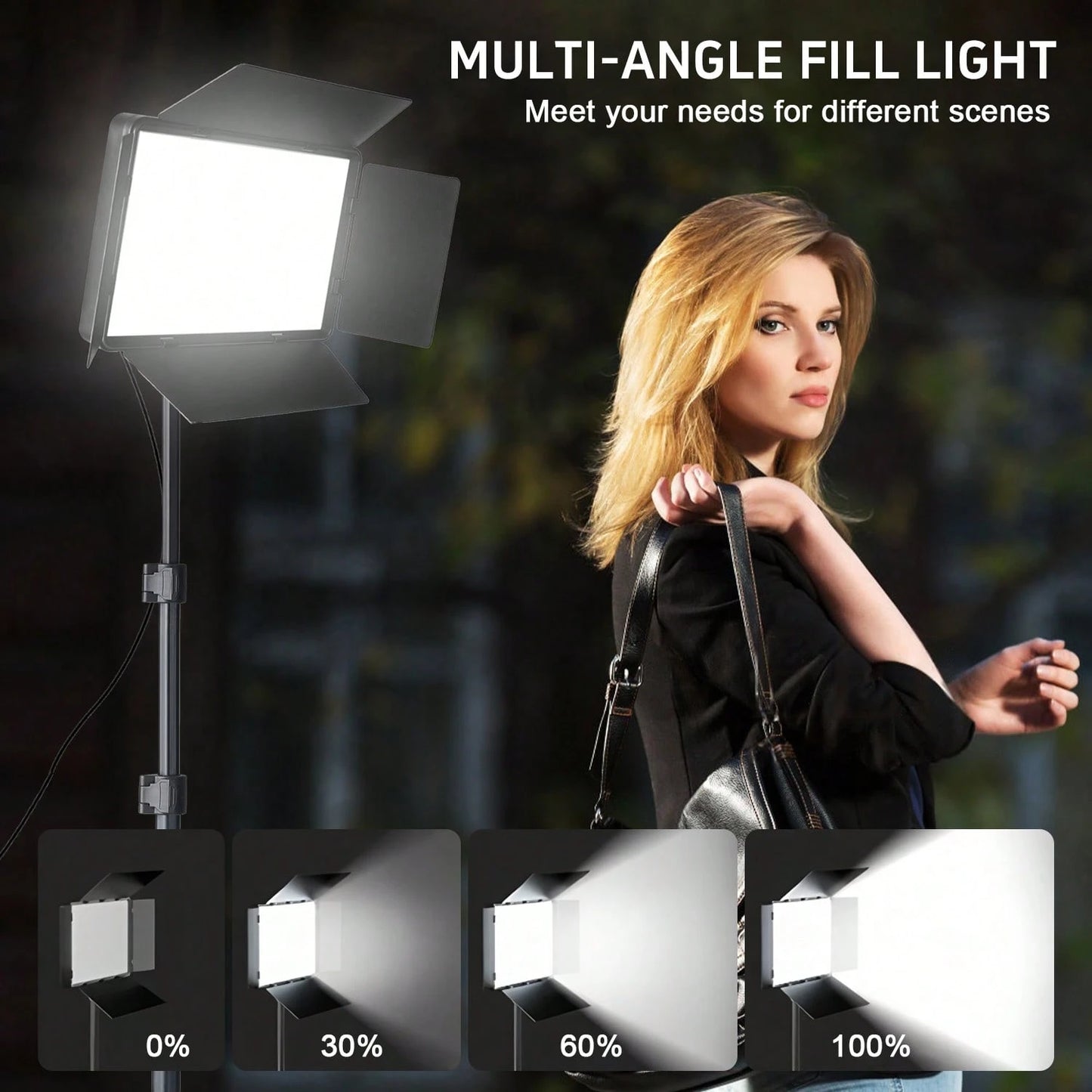 Multi Functional 10 Inch LED Fill Light Portable Photography Live Light 145cm Adjustable Bracket With Three Color Modes (Color Temperature, Cool White, Warm Light) Adjustable With Windshield Partition