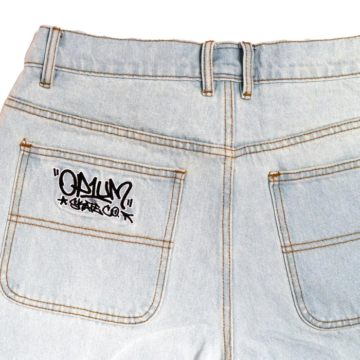 Op1UM DENIM BAGGY PANTS CLEAR BLUE