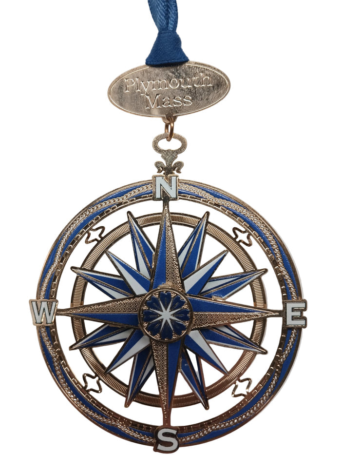 Plymouth, Massachusetts Compass Ornament