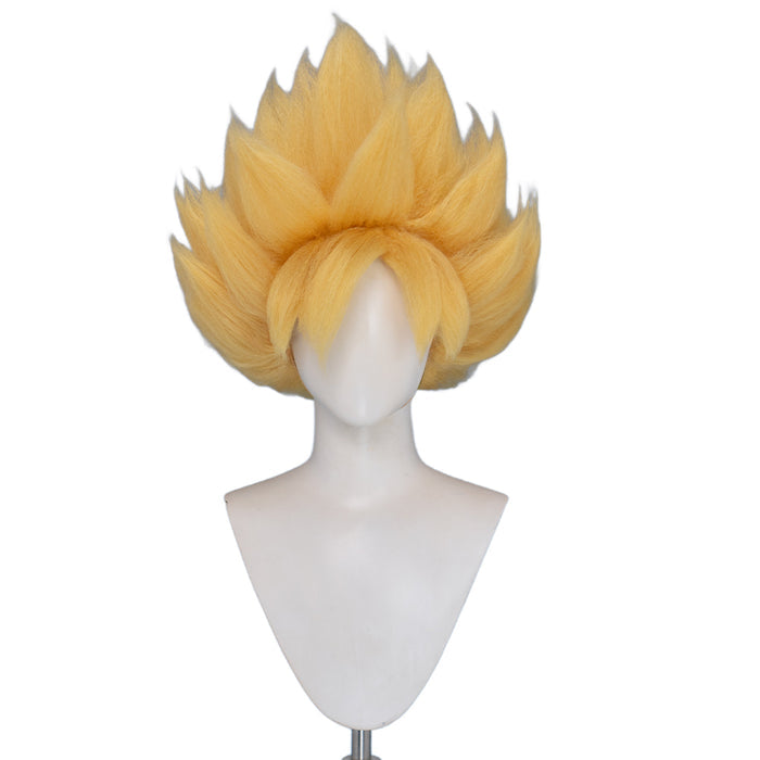 【Ready For Ship】DokiDoki Anime Cosplay Wig Short Yellow Crimped Base Hair