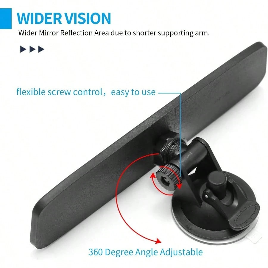 Rear View Mirror Adjustable Car Interior Rear View Mirror Car Seat Child Safety Mirror For Universal Cars Trucks SUV9.64 X 2.6 Inch White