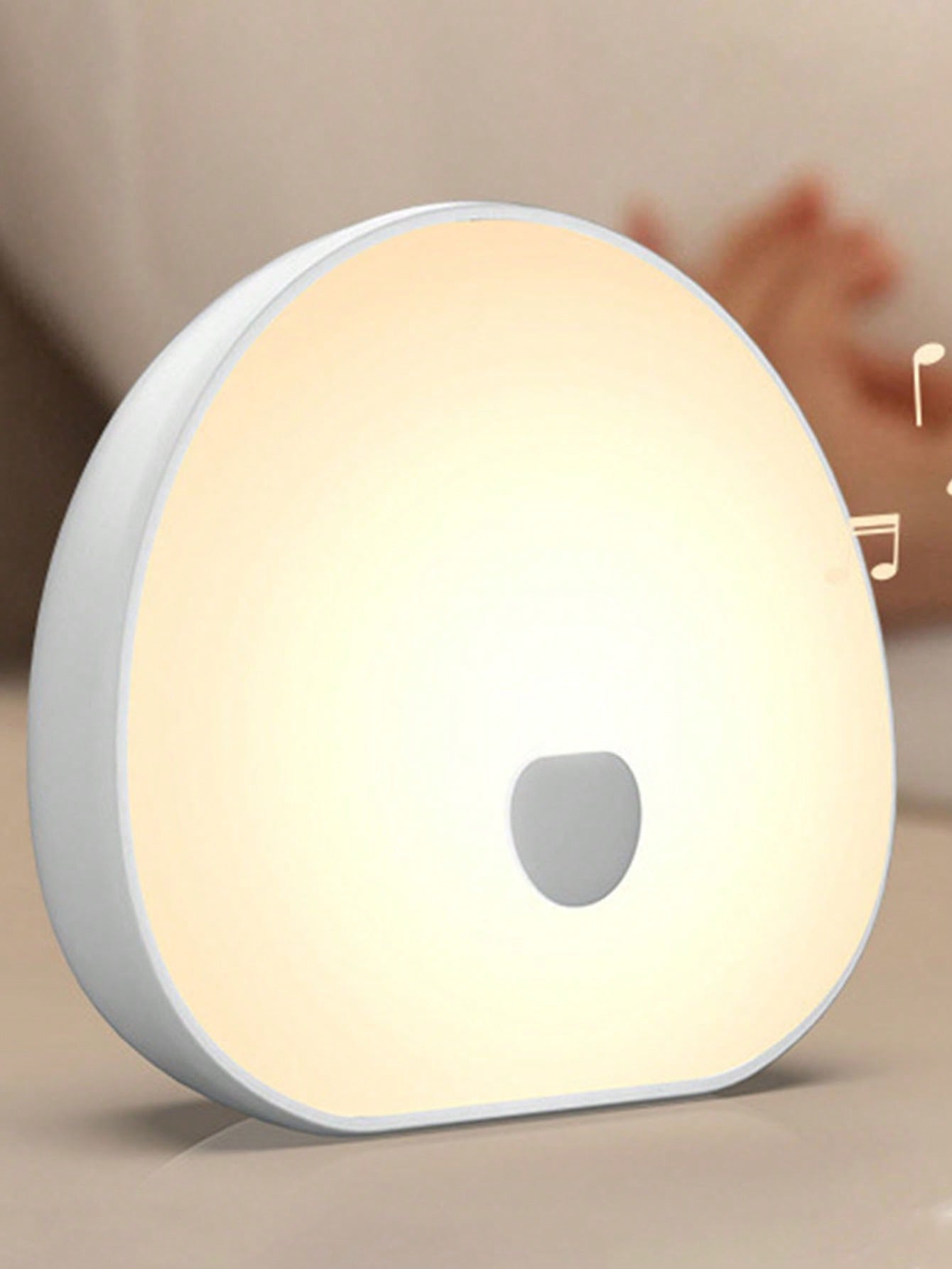 Rechargeable White Noise Machine With 7-Color Ambient Night Light, Modern Bedside Lamp, 2-In-1 Portable White Noise Device And Touch Control Night Light