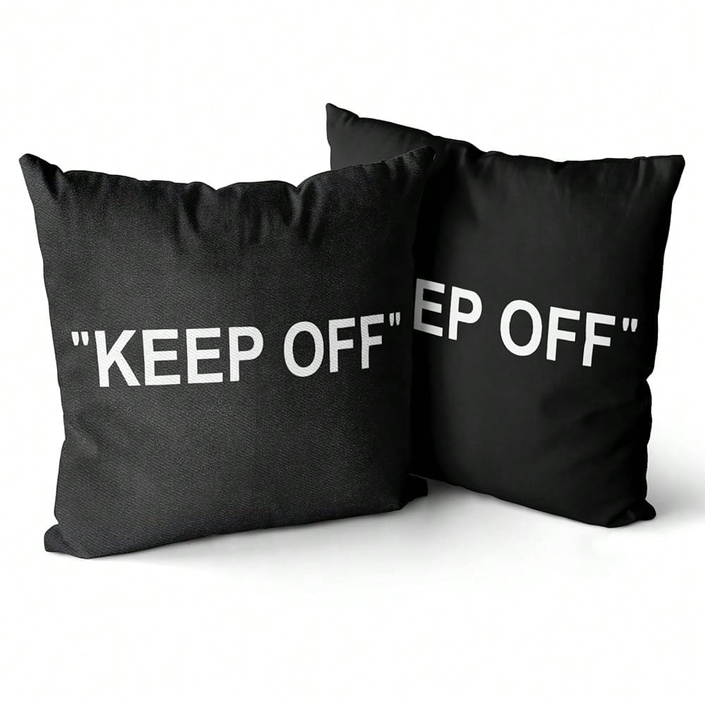 Room Decor Keep Off Pillow Set Of 2 Breathable Pillow Cover Square Cushion Case For Home Sofa Couch Decoration 18*18 Inch Diablo Style-2