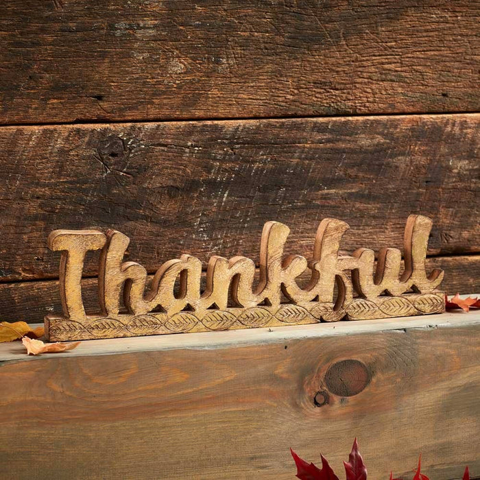 Thankful Rustic Word Art