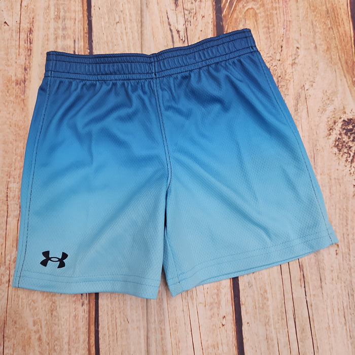 UA PRINTED MESH BOOST SHORT SKY BLUE
