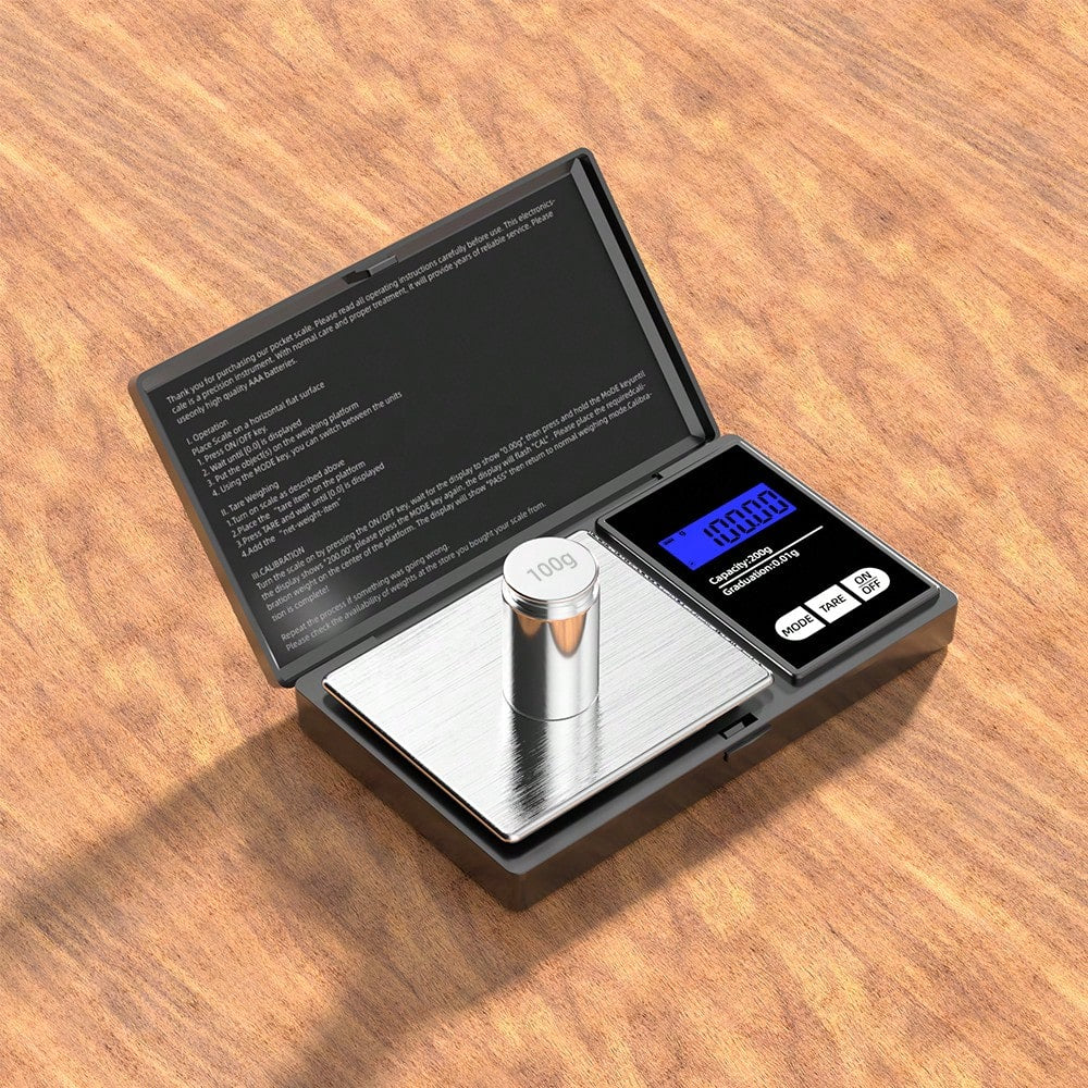 0.01g Precision Electronic Scale, Suitable For Gold And Jewelry; 200g And 500g Capacity Mini Electronic Pocket Scale; Lightweight Scale, Accurate And Convenient Weighing; Powered By 2 AAA Batteries (B