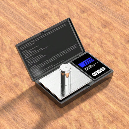 0.01g Precision Electronic Scale, Suitable For Gold And Jewelry; 200g And 500g Capacity Mini Electronic Pocket Scale; Lightweight Scale, Accurate And Convenient Weighing; Powered By 2 AAA Batteries (B