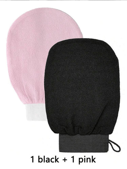1/2/3pcs Exfoliating Body Scrub Gloves, Double-Sided Body Cleansing Towel, Suitable For SPA, Massage And Body Exfoliation, Suitable For Removing Dead Skin, Includes Multi-Color Deep Cleaning Bath Towe