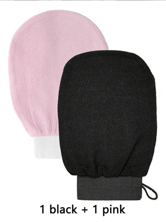 1/2/3pcs Exfoliating Body Scrub Gloves, Double-Sided Body Cleansing Towel, Suitable For SPA, Massage And Body Exfoliation, Suitable For Removing Dead Skin, Includes Multi-Color Deep Cleaning Bath Towe
