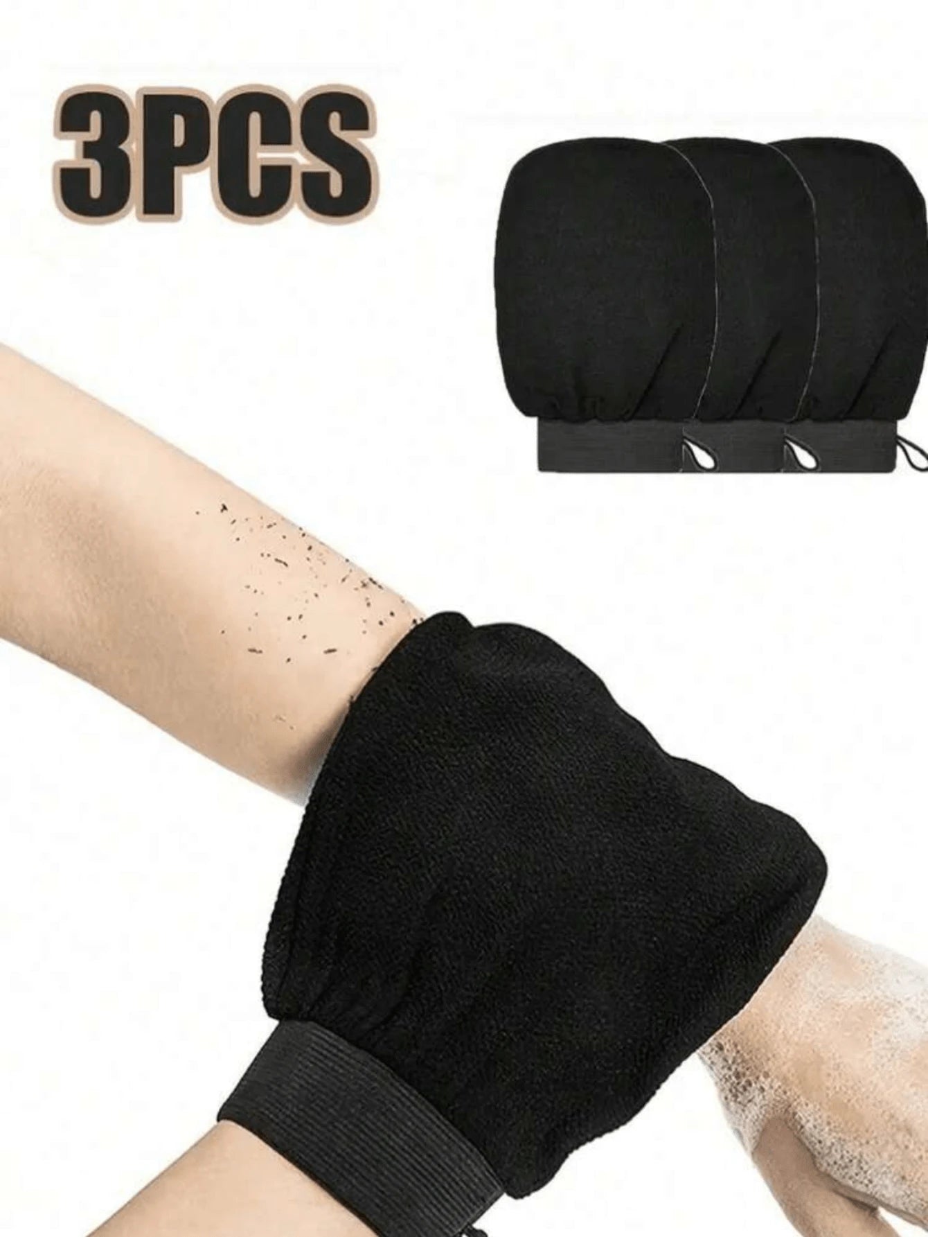 1/2/3pcs Exfoliating Body Scrub Gloves, Double-Sided Body Cleansing Towel, Suitable For SPA, Massage And Body Exfoliation, Suitable For Removing Dead Skin, Includes Multi-Color Deep Cleaning Bath Towe