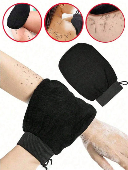 1/2/3pcs Exfoliating Body Scrub Gloves, Double-Sided Body Cleansing Towel, Suitable For SPA, Massage And Body Exfoliation, Suitable For Removing Dead Skin, Includes Multi-Color Deep Cleaning Bath Towe