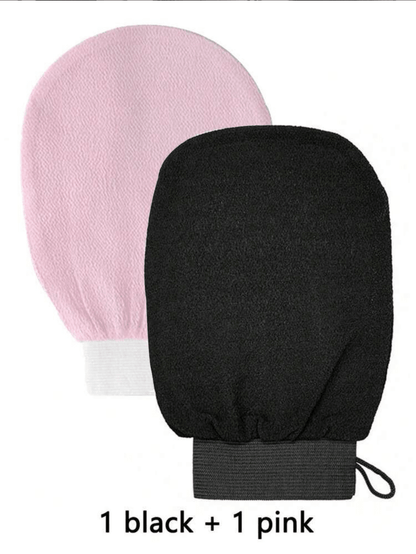 1/2/3pcs Exfoliating Body Scrub Gloves, Double-Sided Body Cleansing Towel, Suitable For SPA, Massage And Body Exfoliation, Suitable For Removing Dead Skin, Includes Multi-Color Deep Cleaning Bath Towe