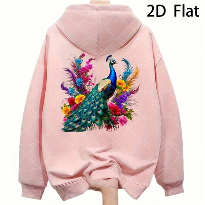 1/2/3PCS Peacock Pattern In Flower Cluster, Suitable For A-Grade Washable Iron-On Transfer Stickers, Applicable To T-Shirts, Masks, Vests, Jackets, Hoodies, Pillows, Jeans, Backpacks, Etc.