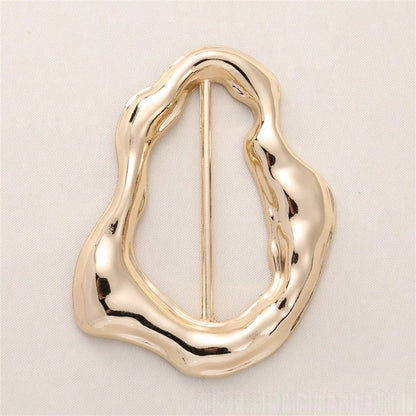 1/2/4/5/9pcs Metal Asymmetric Shaped Decorative Buckle Scarf Buckle Headscarf Buckle Clothing Corner Knot Buckle Swimsuit Buckle Dress Waist Buckle Coat Trench Coat Waist Buckle Belt Buckle Holiday Gi