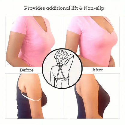 1/2/4/6/8/10pcs Invisible Anti-Slip Bra Strap Buckles- Cross Back Straps, Transparent Bra Buckles, Anti-Slip