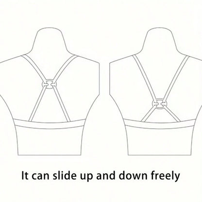 1/2/4/6/8/10pcs Invisible Anti-Slip Bra Strap Buckles- Cross Back Straps, Transparent Bra Buckles, Anti-Slip