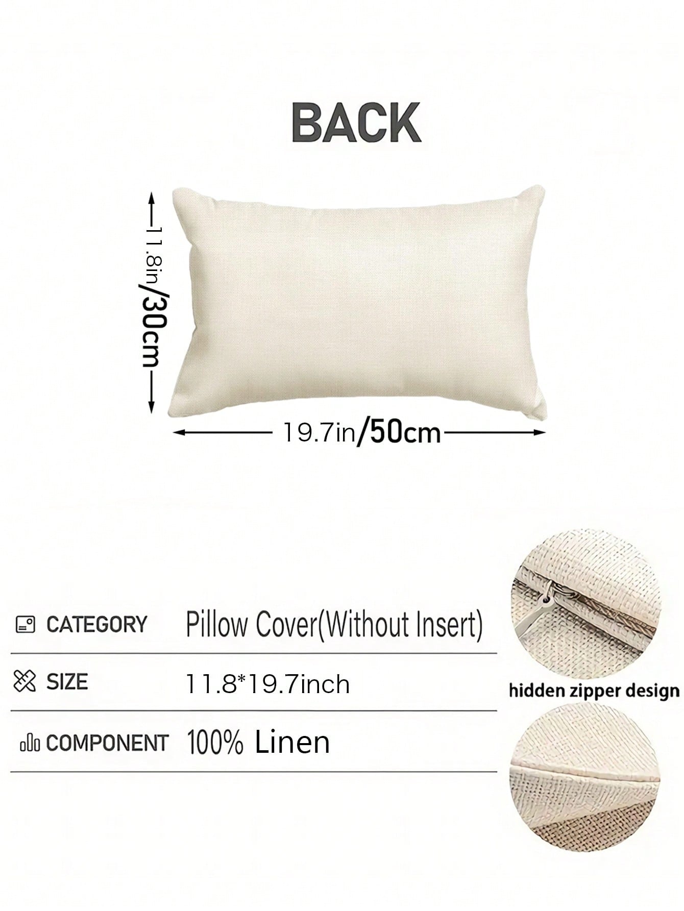 1/2/4pcs Coastal Linen Throw Pillow Covers, "Love You To The Beach And Back" Decorative Lumbar Pillow Shams, Machine Washable Zippered, Woven Fabric, Suitable For Various Room Types- Single Pack, Aut
