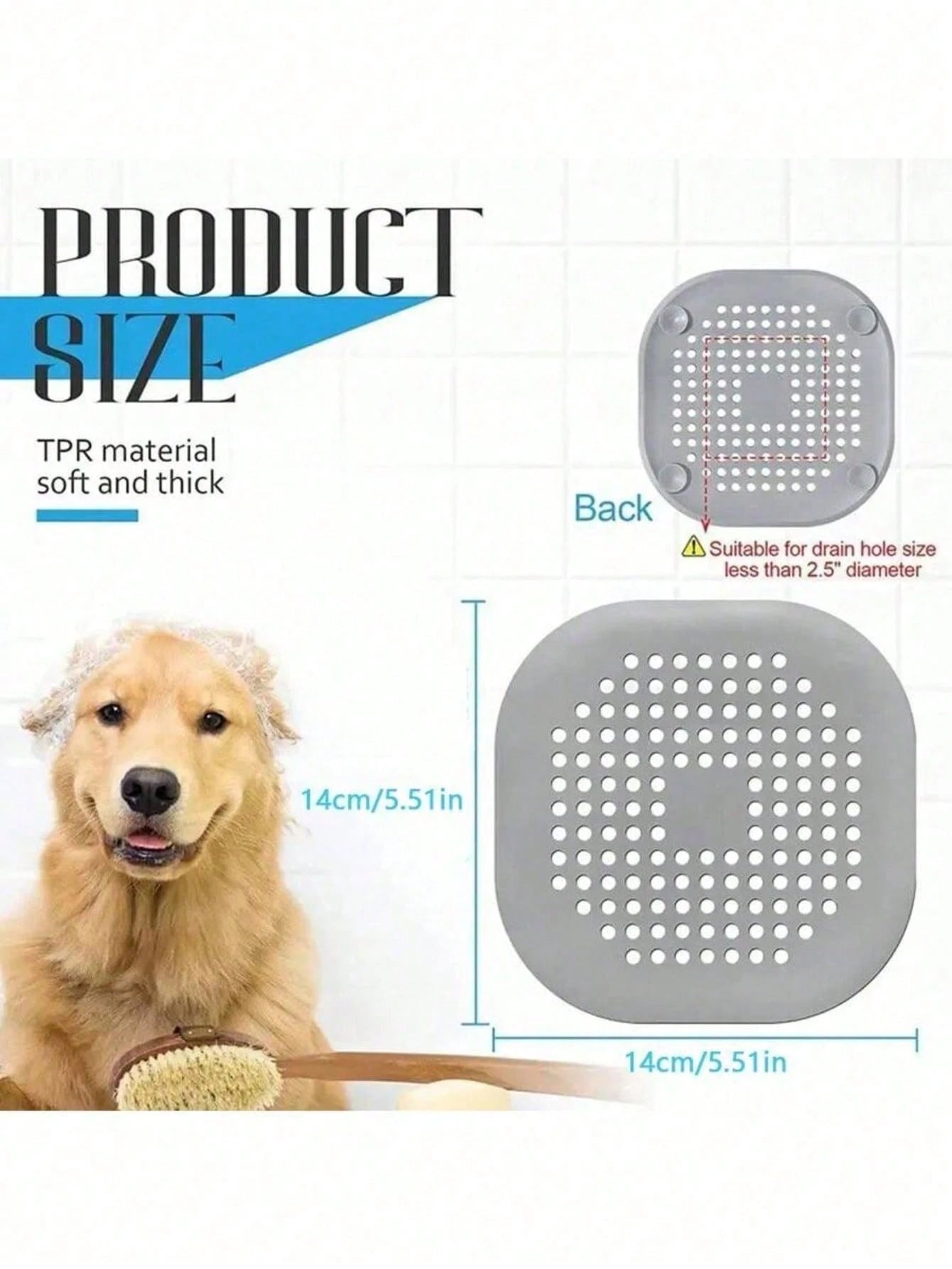 1/2/4pcs Silicone Bathtub Shower Hair Catcher Drain Stopper, Prevent Clogging And Odor, Suitable For Kitchen And Bathroom