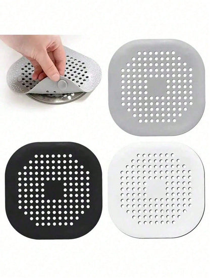 1/2/4pcs Silicone Bathtub Shower Hair Catcher Drain Stopper, Prevent Clogging And Odor, Suitable For Kitchen And Bathroom