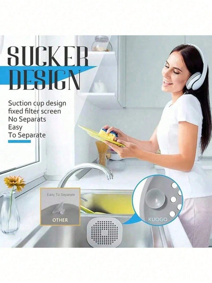 1/2/4pcs Silicone Bathtub Shower Hair Catcher Drain Stopper, Prevent Clogging And Odor, Suitable For Kitchen And Bathroom