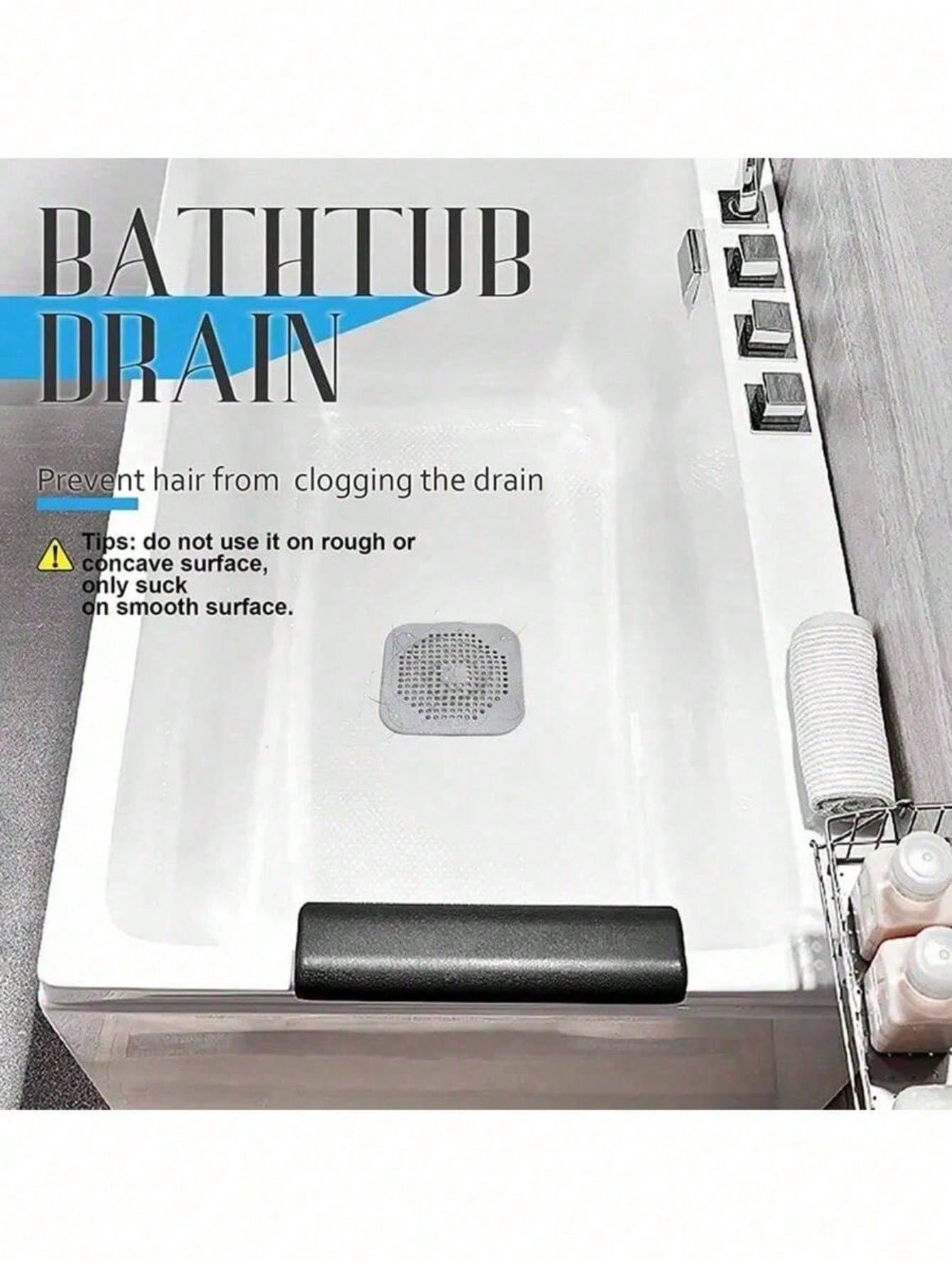 1/2/4pcs Silicone Bathtub Shower Hair Catcher Drain Stopper, Prevent Clogging And Odor, Suitable For Kitchen And Bathroom