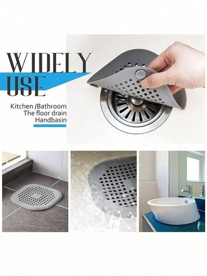 1/2/4pcs Silicone Bathtub Shower Hair Catcher Drain Stopper, Prevent Clogging And Odor, Suitable For Kitchen And Bathroom