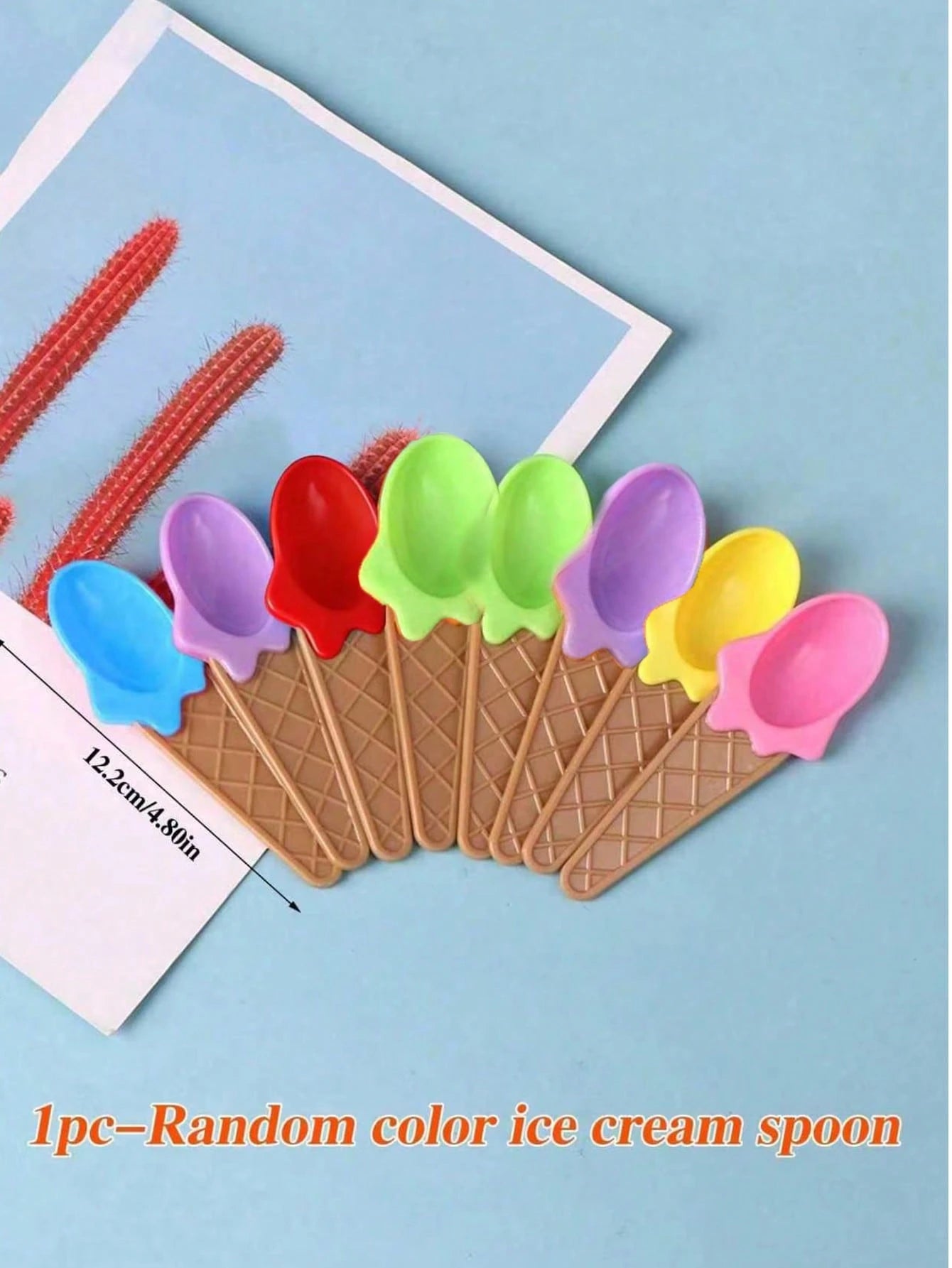 1/2/4set Ice Cream Bowl And Spoon Set,Reusable Ice Cream Cup,Random Set Of Ice Cream Birthday Party Decoration,Suitable For Wedding,Kitchen Accessories,Ice Cream Mould,Picnic Essentials,Holiday Essent