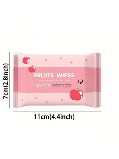 1/2/5 Packs (10 Sheets Per Pack) Disposable Portable Wet Wipes, Non-Woven Cleaning Wet Wipes For Daily Items, Convenient For Carrying Out