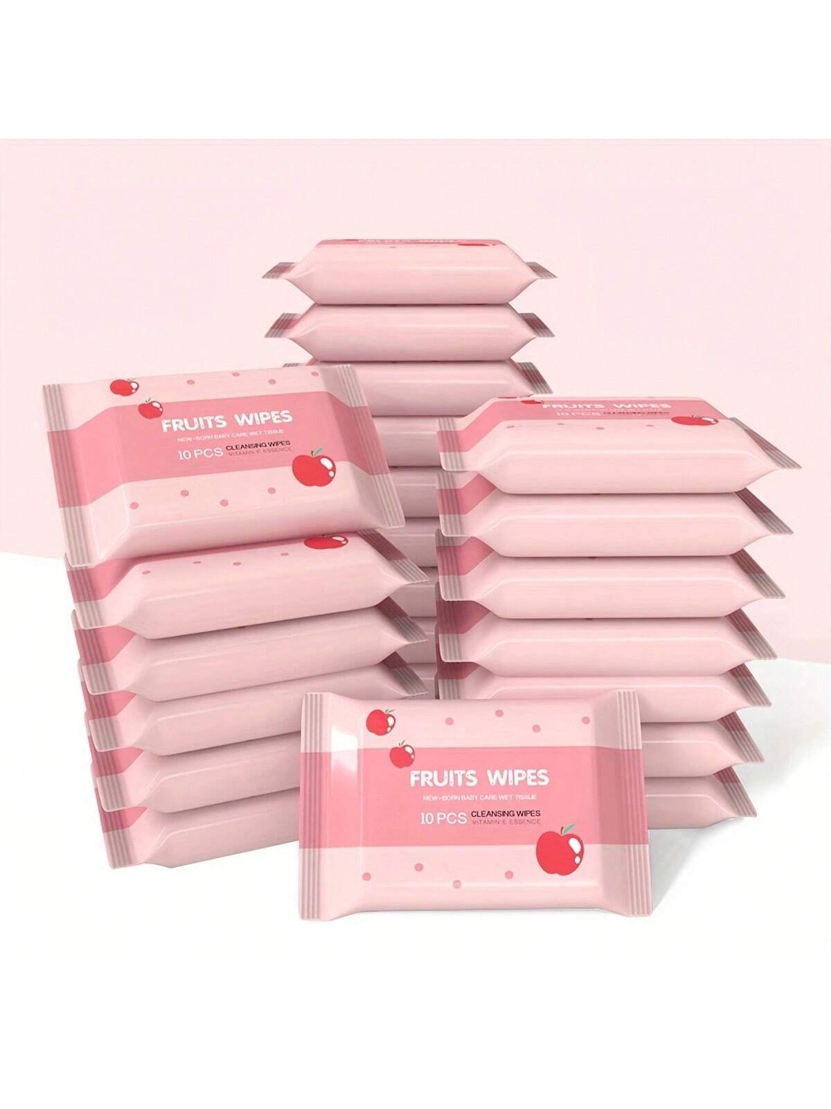 1/2/5 Packs (10 Sheets Per Pack) Disposable Portable Wet Wipes, Non-Woven Cleaning Wet Wipes For Daily Items, Convenient For Carrying Out