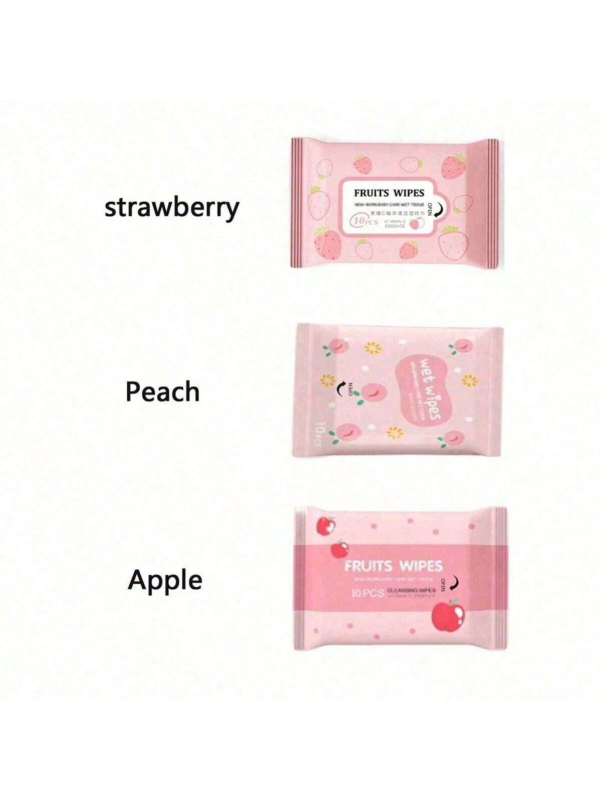 1/2/5 Packs (10 Sheets Per Pack) Disposable Portable Wet Wipes, Non-Woven Cleaning Wet Wipes For Daily Items, Convenient For Carrying Out