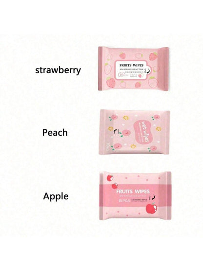 1/2/5 Packs (10 Sheets Per Pack) Disposable Portable Wet Wipes, Non-Woven Cleaning Wet Wipes For Daily Items, Convenient For Carrying Out