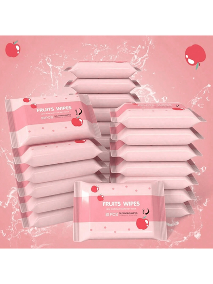 1/2/5 Packs (10 Sheets Per Pack) Disposable Portable Wet Wipes, Non-Woven Cleaning Wet Wipes For Daily Items, Convenient For Carrying Out