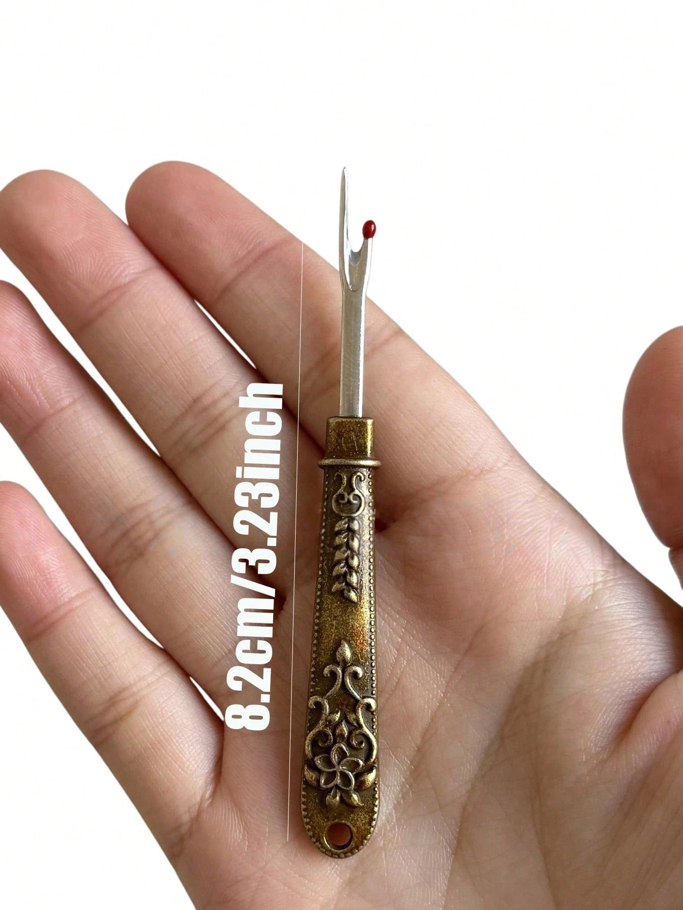 1/2pcs Handmade Embroidered Seam Ripper Tool Cross Stitch Thread Picker Scissors Sewing Seam Ripper Vintage Comfortable Grip- Easy To Cut Thread Ends